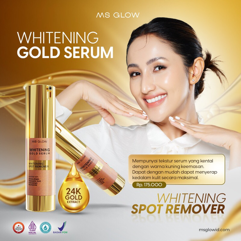 Jual MS GLOW Whitening Gold Serum 24K Gold SERUM MSGLOW ORI Serum