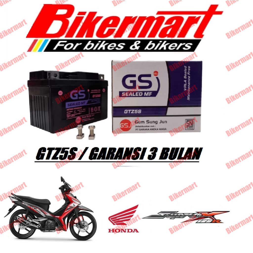 Jual Aki Motor Honda Supra X 125 GTZ5S Accu Kering MF Shopee Indonesia