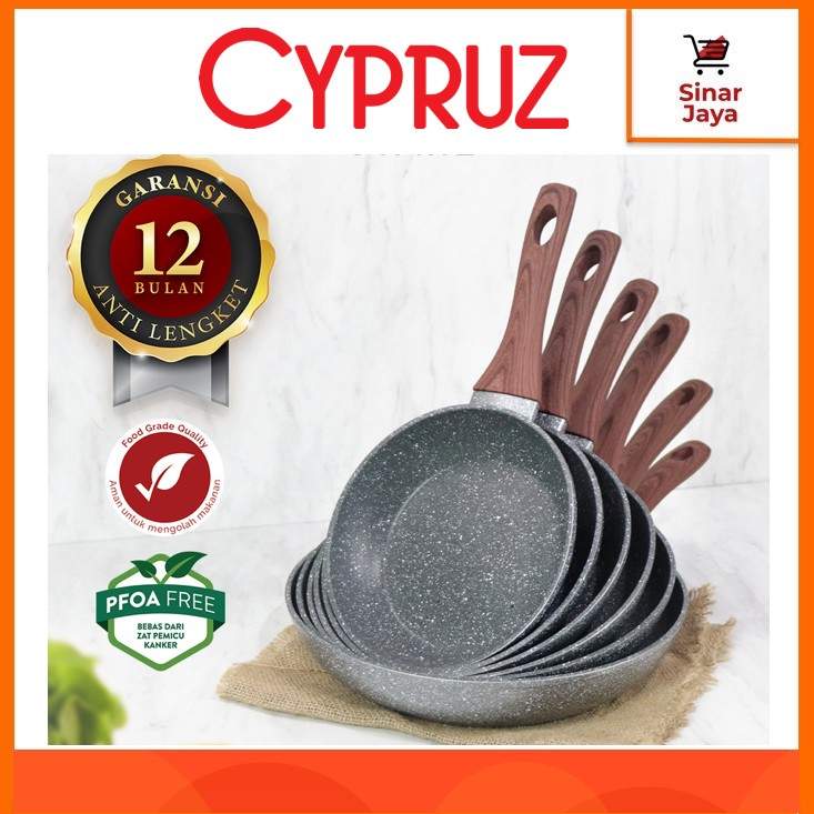 Jual CYPRUZ Fry Pan 18cm 20cm 22cm 24cm 26cm 28cm Marble Series