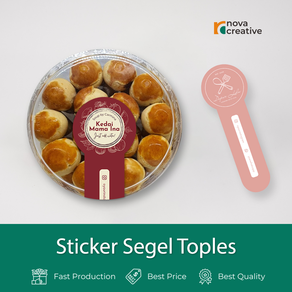 Jual Stiker Segel Toples Sticker Toples Kue Kering Hampers Cetak Stiker