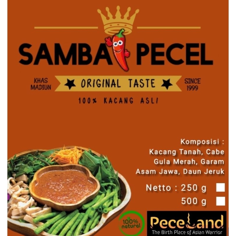 Jual Sambal Pecel Original Peanut Sauce 250gram Shopee Indonesia