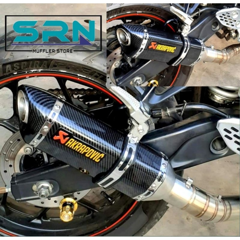 Jual KNALPOT AKRAPOVIC HEXA CARBON IMPORT VIXION R15 CBR 150 CB 150 GSX