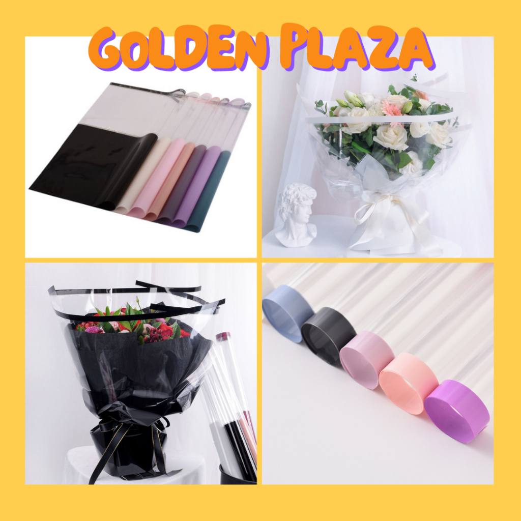 Jual Flower Wrapping Transparan Warna Kertas Buket Bunga Kertas Florist