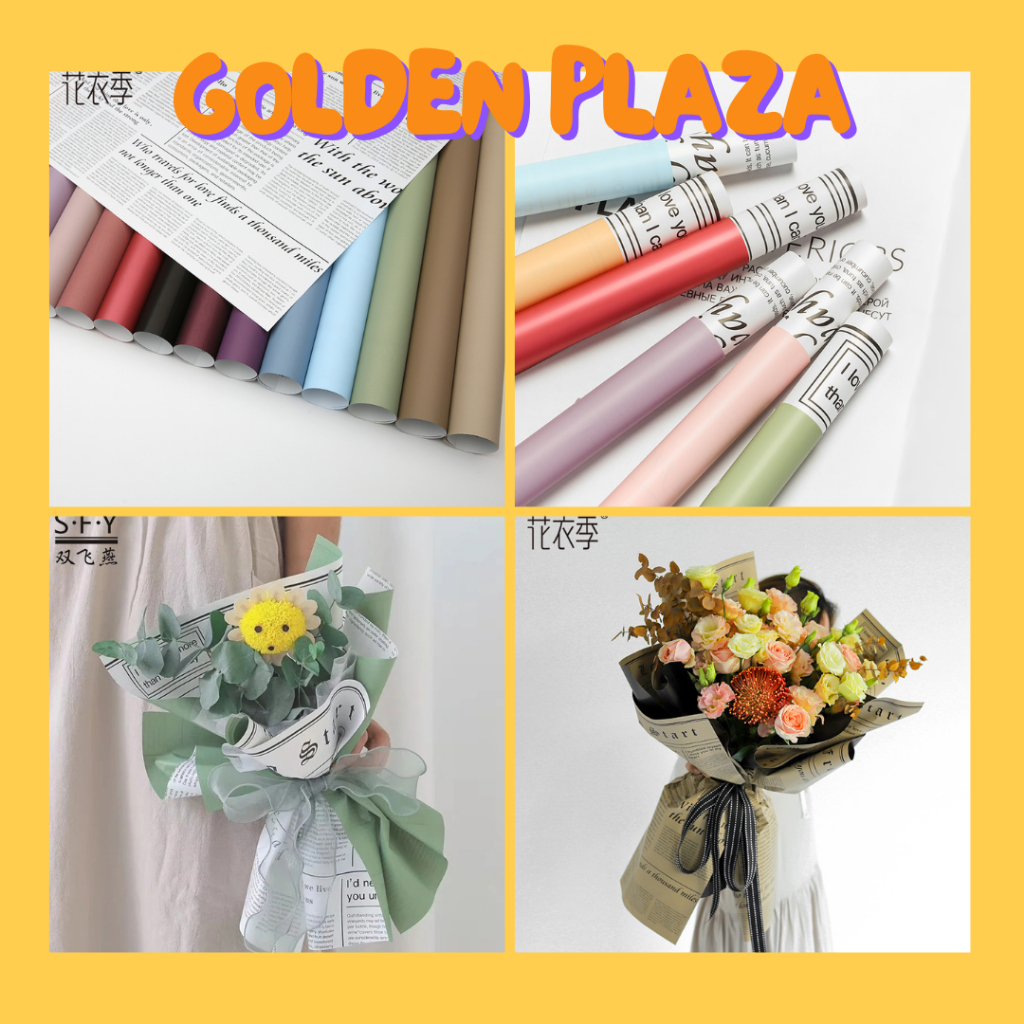 Jual Flower Wrapping Buket Kertas Koran Newspaper Buket Bunga