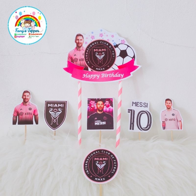 Jual Topper Inter Miami Topper Happy Birthday Topper Sepak Bola Topper