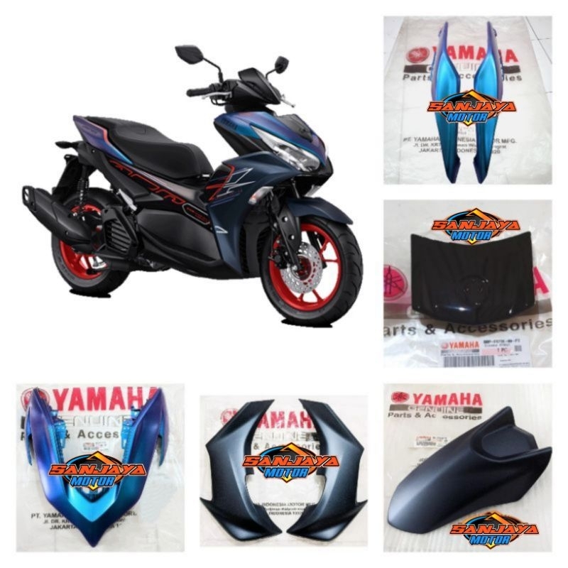 Jual Paket Full Set Body Halus Aerox 155 New Connected 2023 Biru Doff