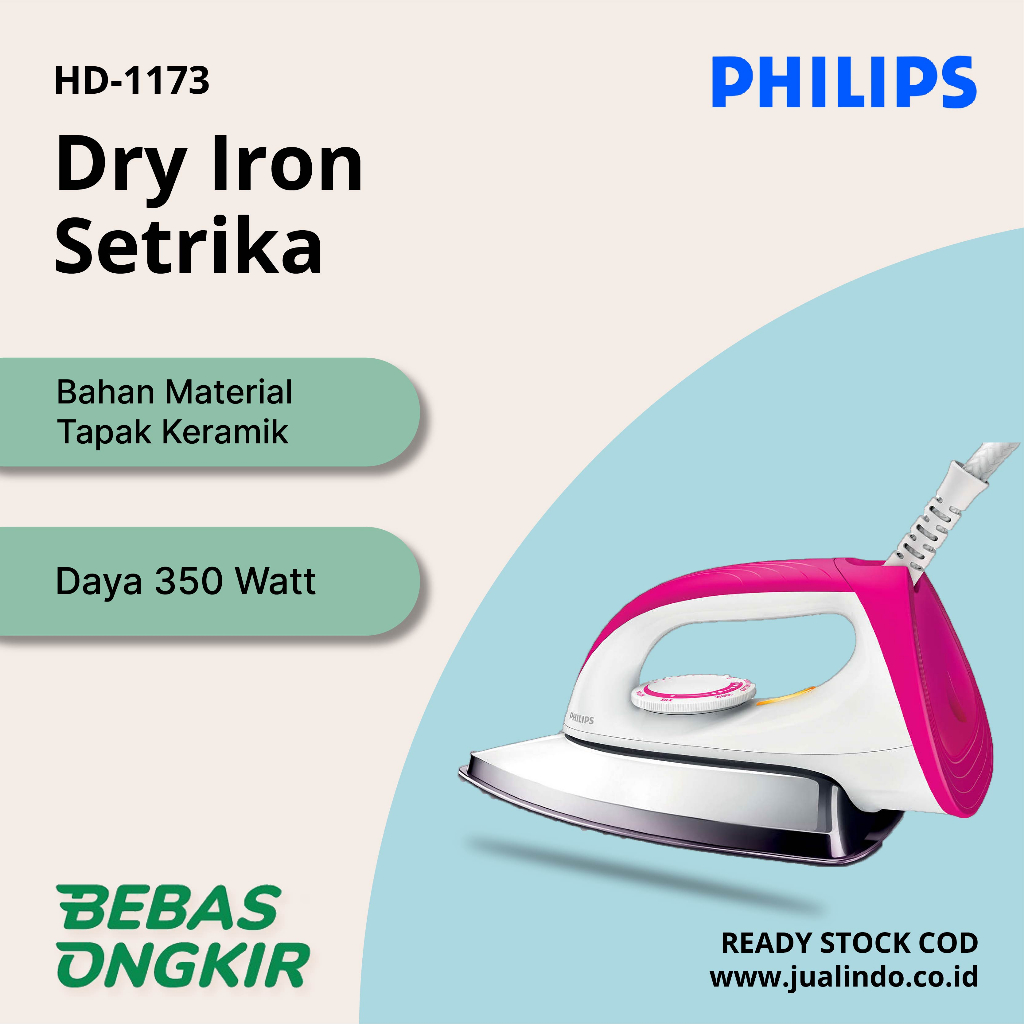 Jual Setrika Listrik Philips Hd Hd Keramik Dry Iron