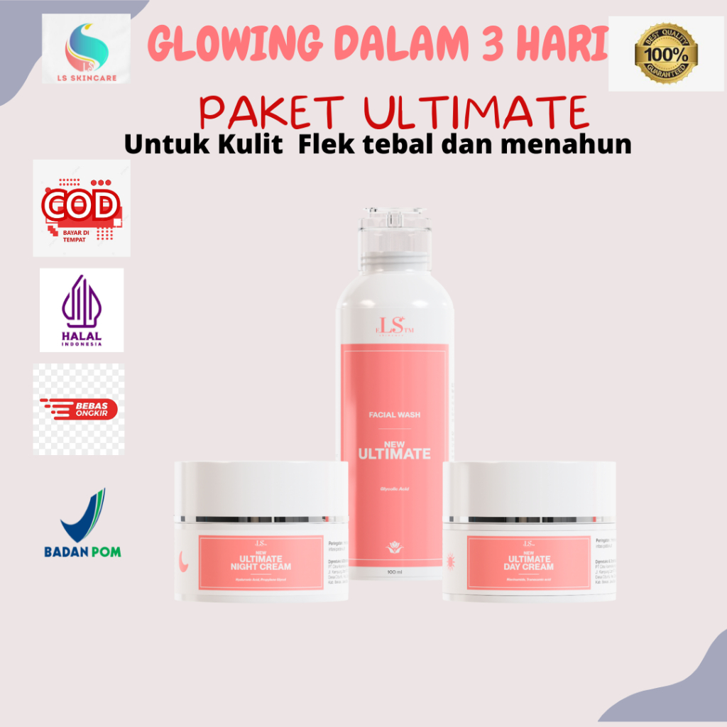 Jual Paket Ultimate Ls Skincare Ultimate Kosmetik Kecantikan Pembersih