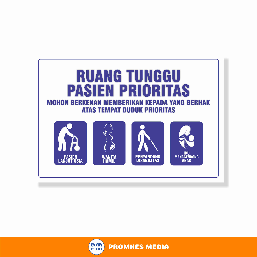 Jual Stiker Ruang Tunggu Pasien Prioritas Shopee Indonesia