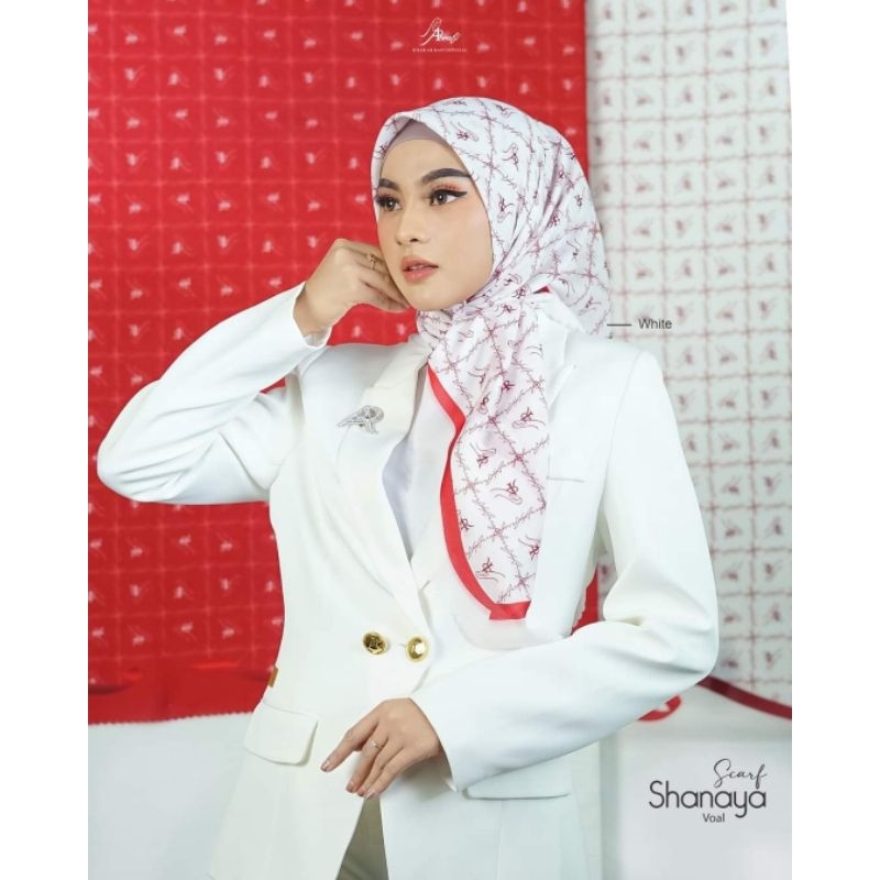 Jual Special Merdeka Hijab Shanaya Scraf Arrafi Ori Merah Putih