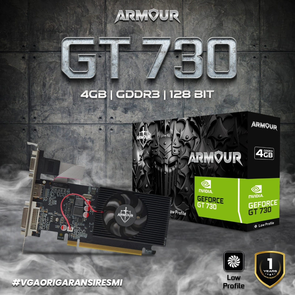 Jual VGA CARD ARMOUR GT 730 4GB 128BIT DDR 3 GRAPHIC CARD Shopee