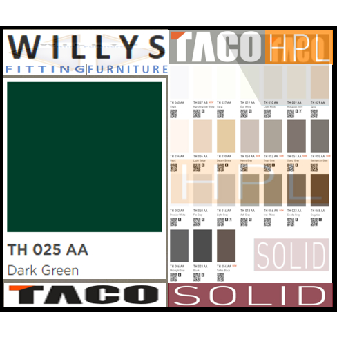 Jual Taco Hpl Solid Th Aa Dark Green Shopee Indonesia