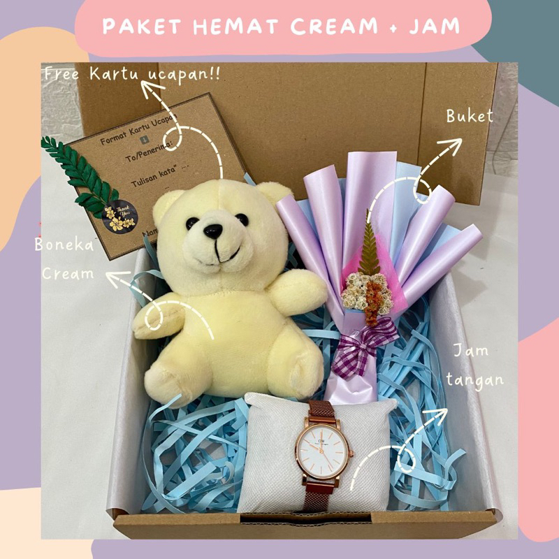 Jual Hadiah Boneka Snack Jam Kado Ultah Cewe Hampers Ulang Tahun Cewek