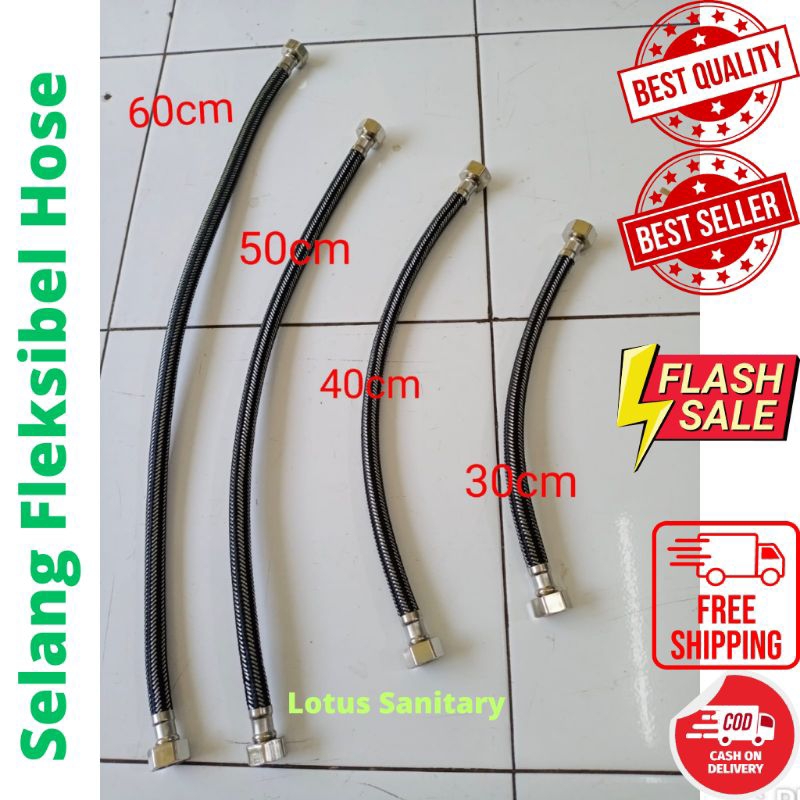 Jual SELANG FLEKSIBEL HOSE Anyam Untuk Wastafel Closet Water Heater