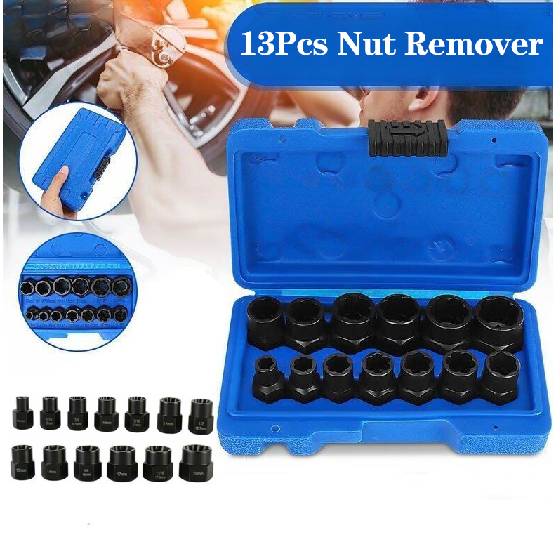 Jual 13pcs 3 8 Impact Bolt Nut Remover Set Broken Damaged Bolt Nut