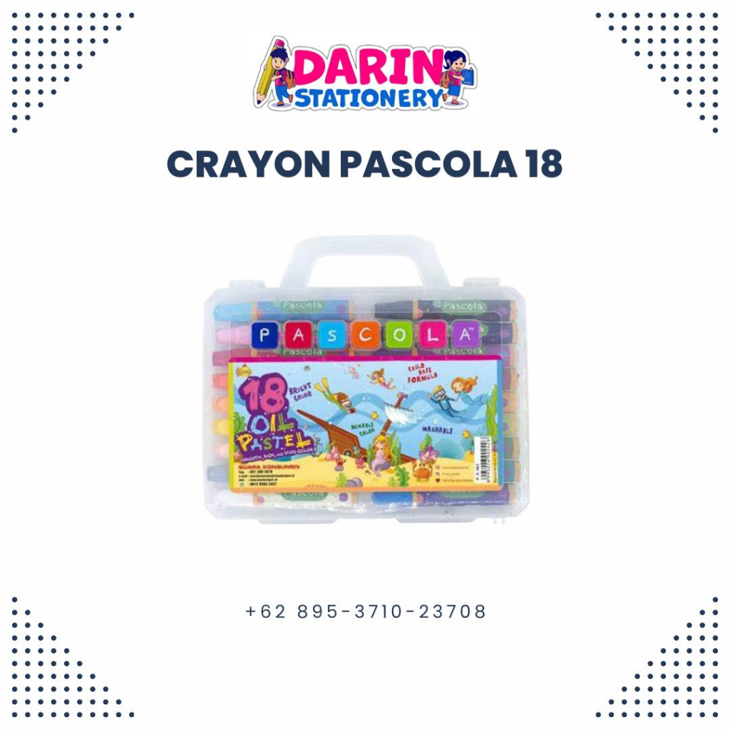 Jual Pascola Oil Pastel 18 Set Crayon Pewarna Coloring