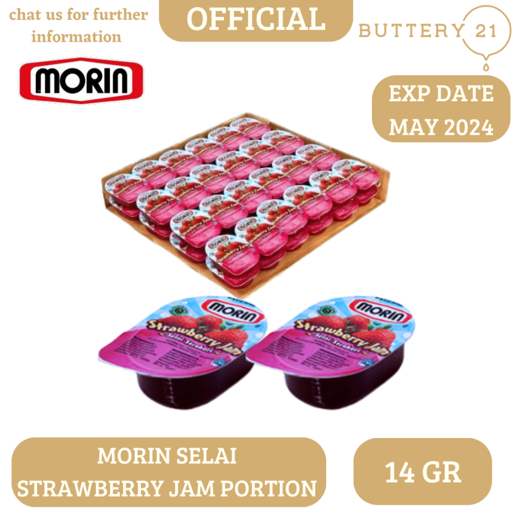 Jual MORIN STRAWBERRY JAM PORTION 14 GR X 48 PCS SELAI MORIN