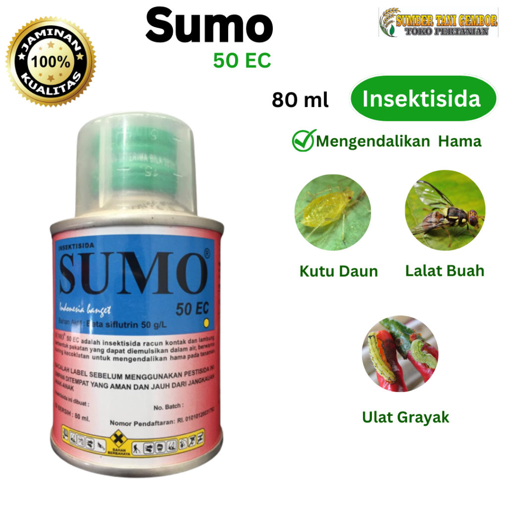 Jual Insektisida Sumo Ec Ml Kutu Daun Lalat Buah Ulat Grayak