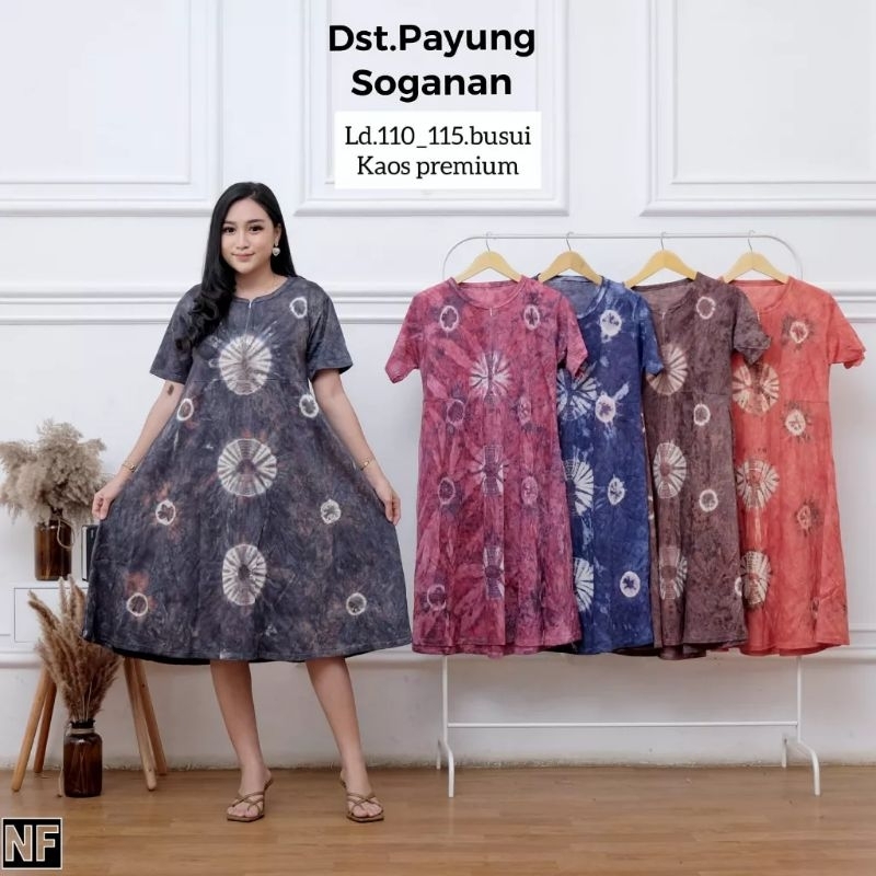 Jual Daster Payung Kekinian Matt Kaos Busui Resleting Depan Bumil