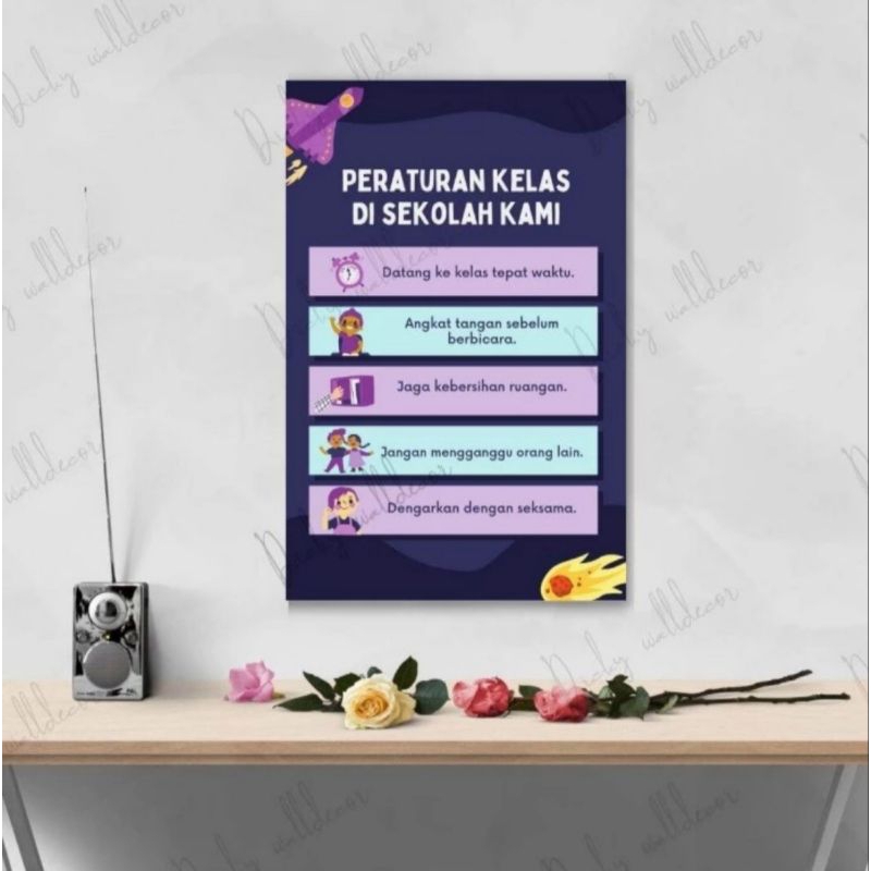 Jual Poster Dinding Sekolah Peraturan Kelas Hiasan Dinding Sekolah