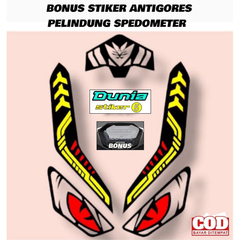 Jual BONUS STIKER ANTIGORES SPEDOMETER Sticker Lampu Alis Vario New