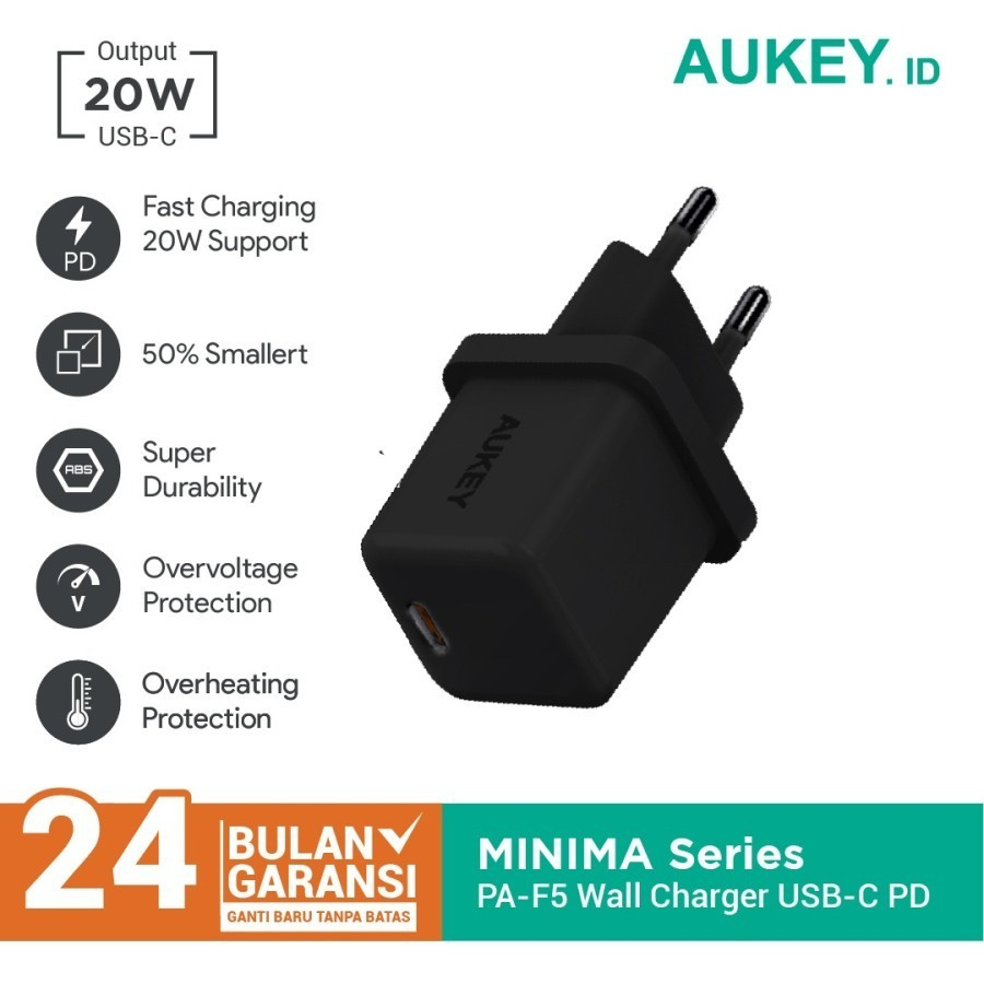 Jual AUKEY Charger PA F5 20W Minima USB C PD Shopee Indonesia