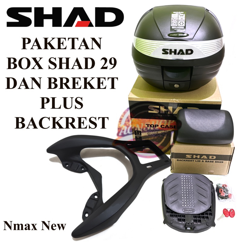 Jual Paketan Box Shad Sh Breket Box Nmax Old Nmax New Plus Backrest