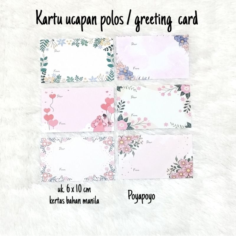 Jual Kartu Ucapan Polos Greeting Card Kartu Ucapan Selamat Shopee