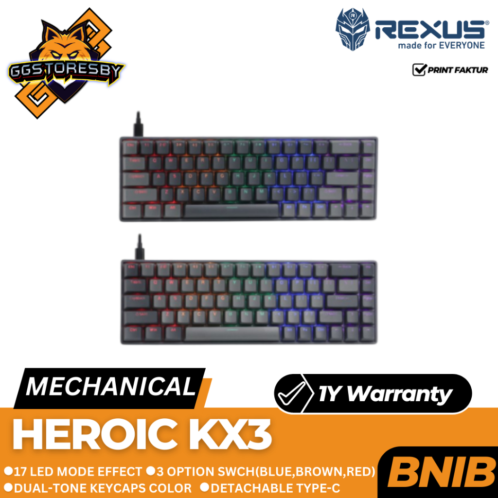 Jual Rexus Heroic Kx Mechanical Gaming Keyboard Shopee Indonesia