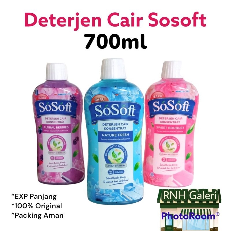 Jual Detergen Cair Sosoft 700ml Shopee Indonesia