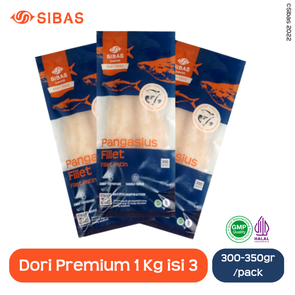 Jual Ikan Dori Fillet Beku Premium 1 KG Isi 3 Pcs Dory Pangasius