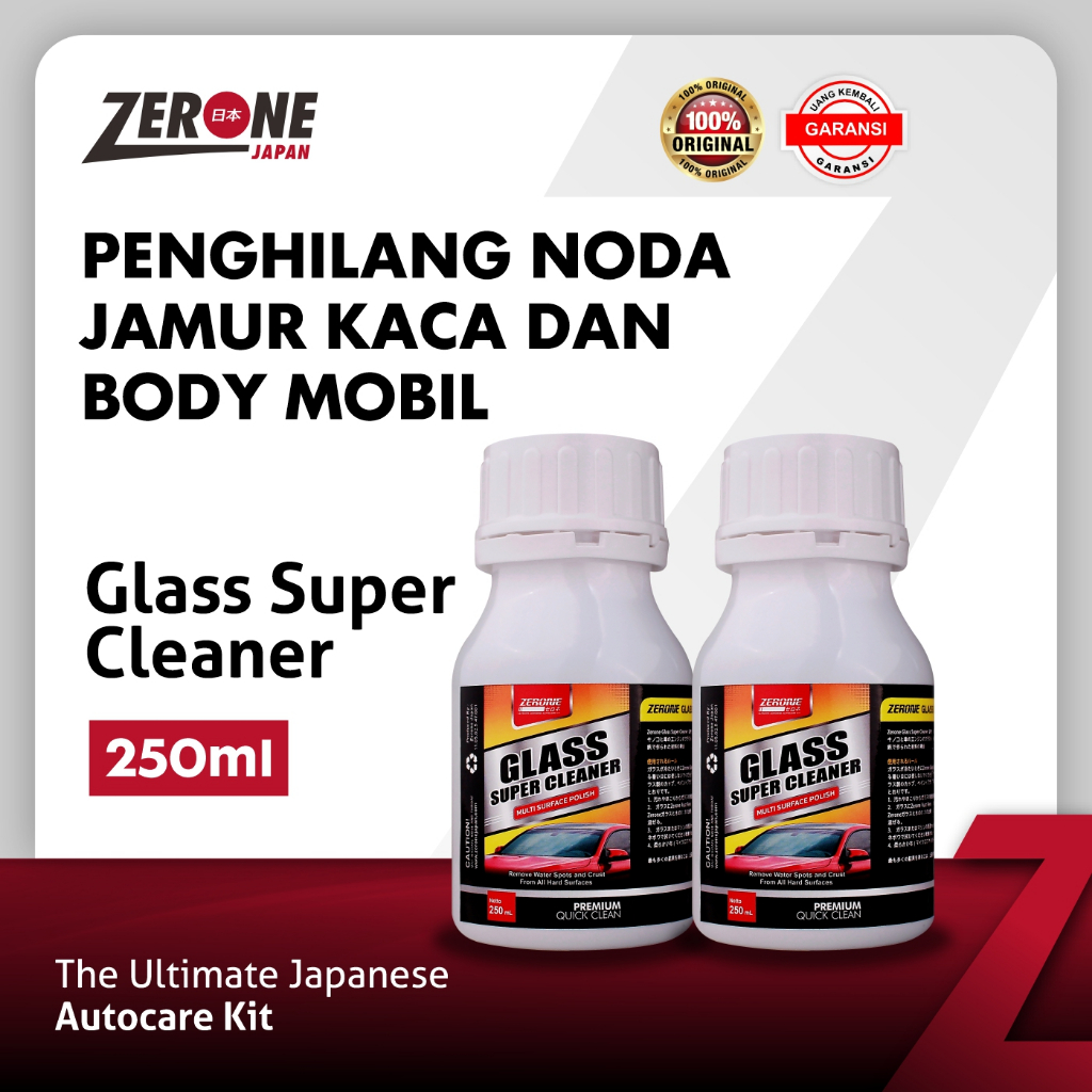 Jual GLASS SUPER CLEANER 250ML ZERONE JAPAN PENGHILANG KERAK PEMBERSIH