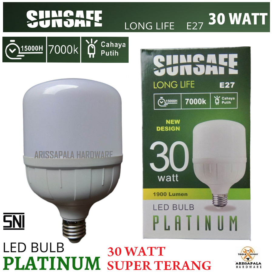 Jual Lampu Led Bohlam Led Sunsafe Platinum Super Terang Awet Sni