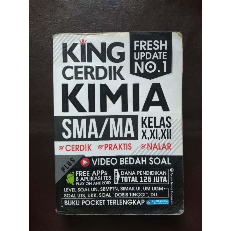 Jual Buku Pocket Terlengkap King Cerdik Kimia Sma Ma Kelas X Xi Xii