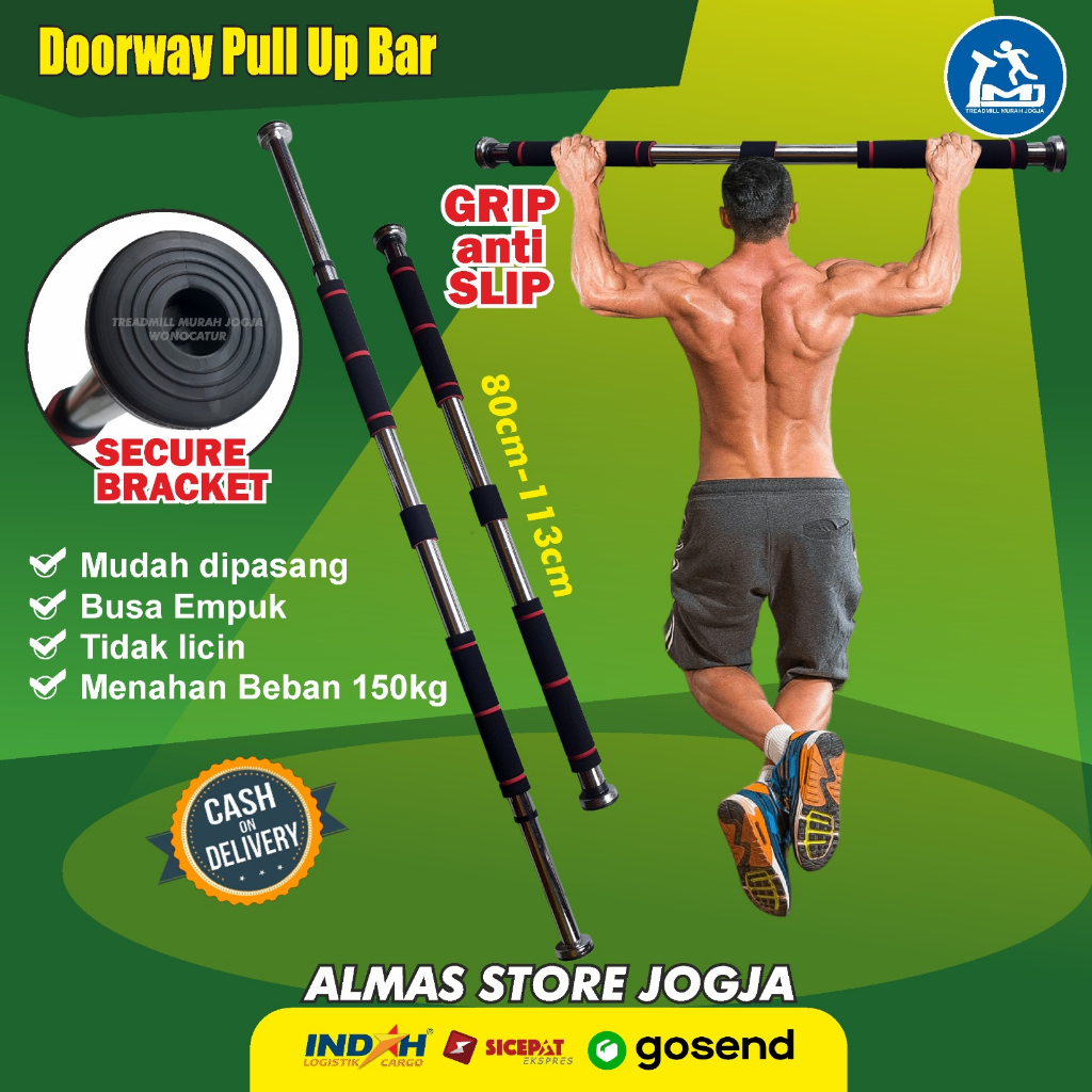 Jual Pull Up Bar Door Chinning Bar Alat Fitness Di Rumah Iron Gym