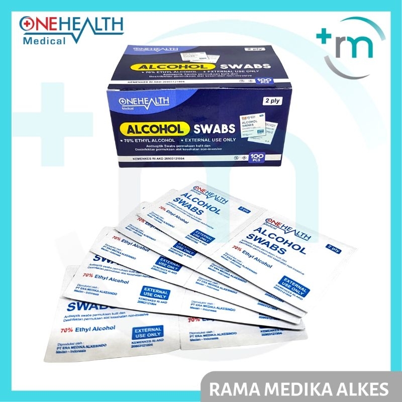 Jual Alcohol Swab One Swabs 2 Ply Onemed Onehealth Kapas Alkohol