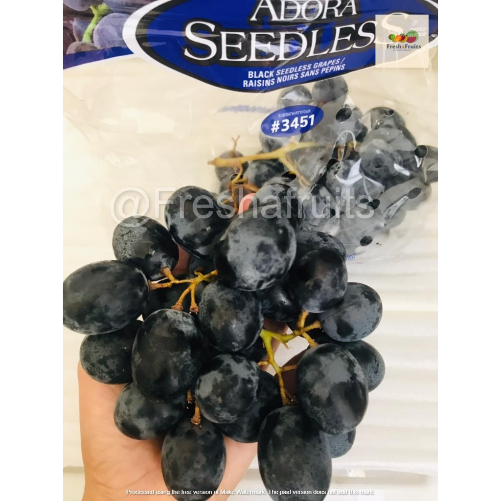 Jual Buah Anggur Hitam Import Premium Black Seedless Segar Berkualitas