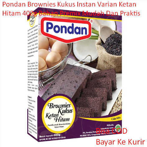 Jual Pondan Brownies Kukus Instan Varian Ketan Hitam G Bahan Premix