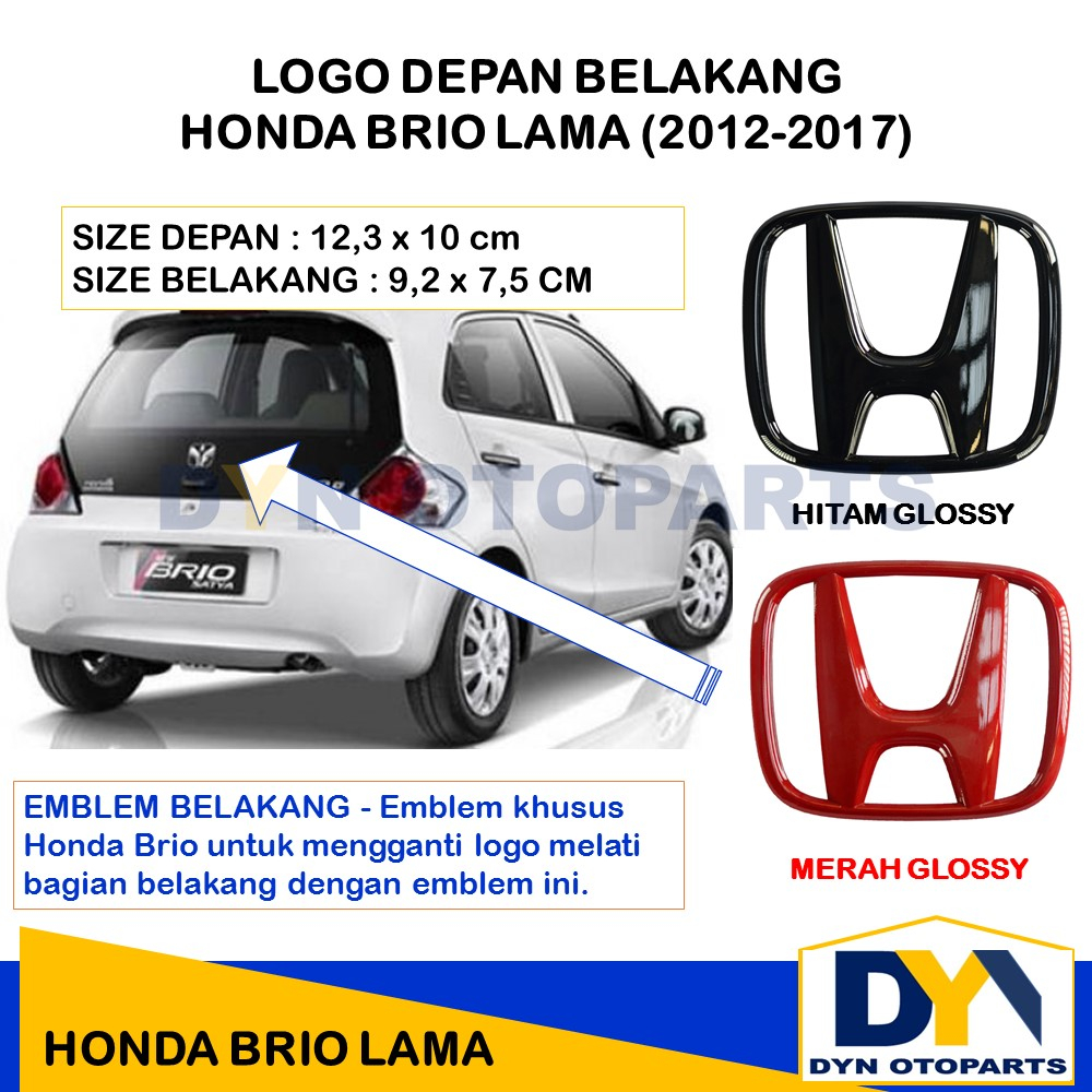 Jual Dyn Brio Old Logo Honda Depan Belakang Brio Lama