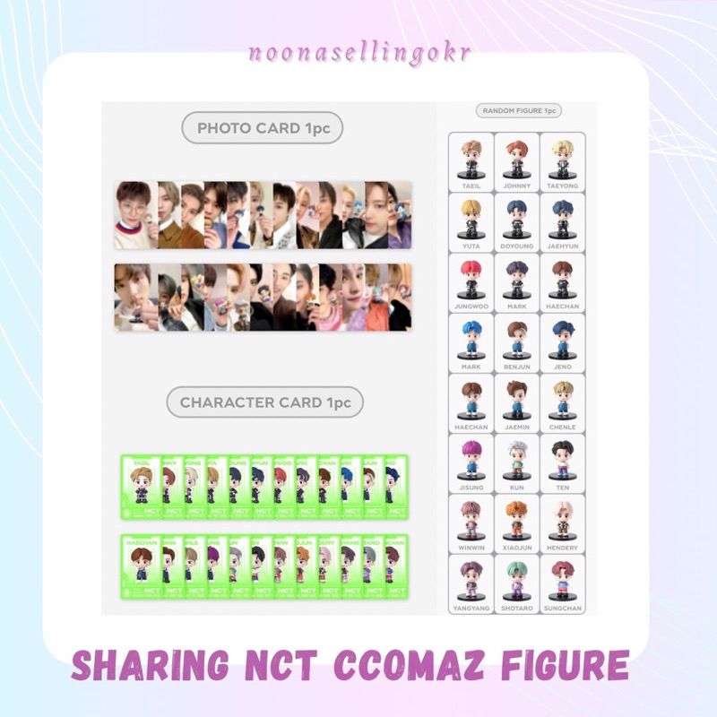 Jual Open Sharing Nct Ccomaz Figure Photocard Set Jaehyun Taeyong