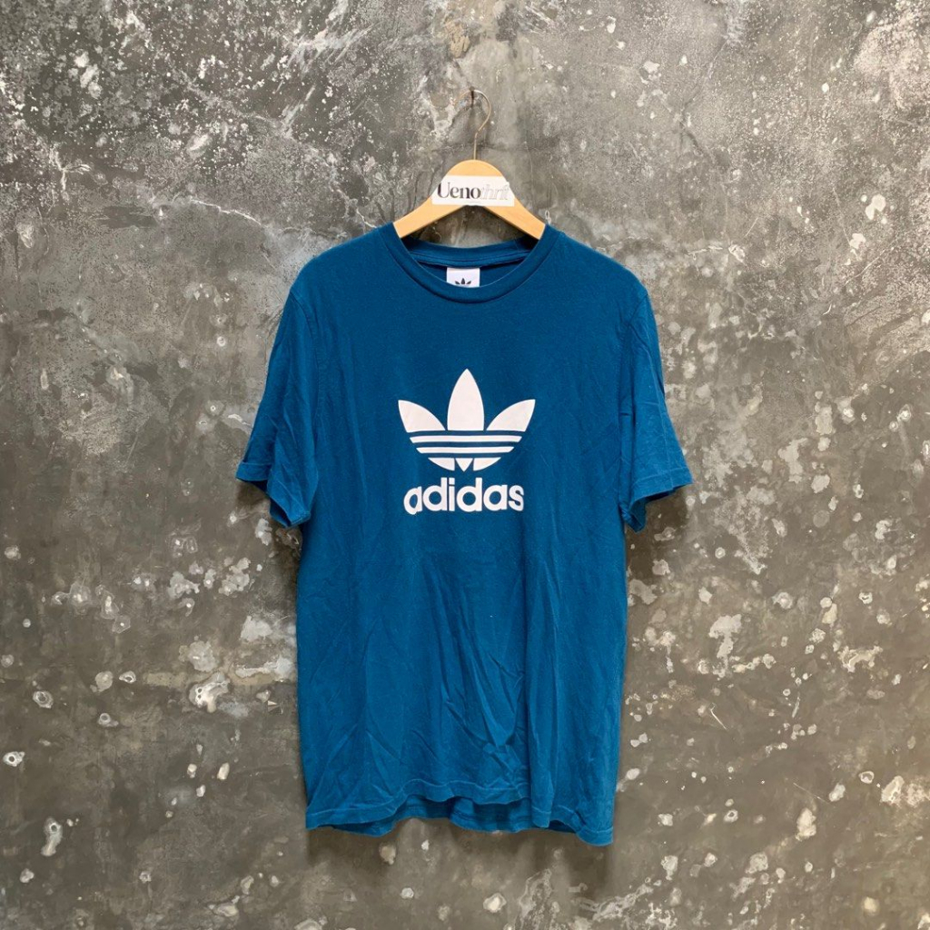 Jual Kaos Adidas Trifoil Teal Blue Logo Shopee Indonesia