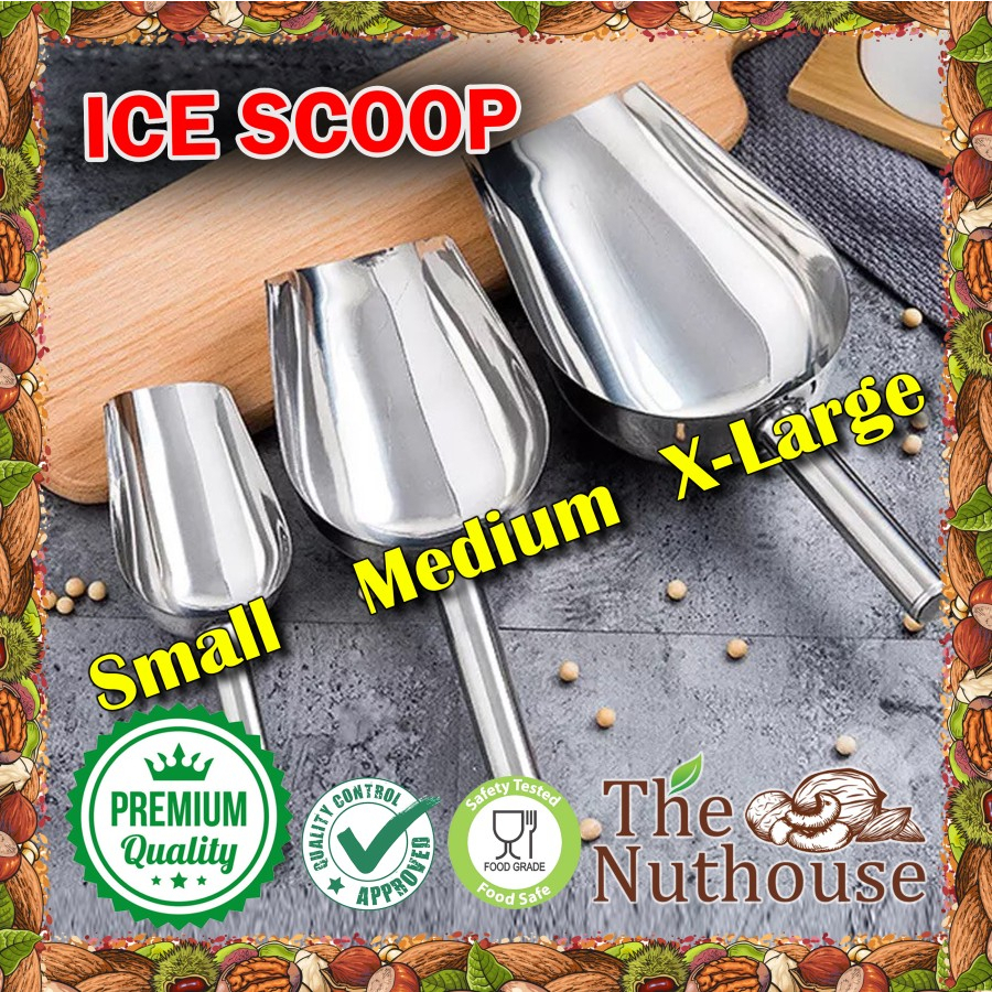 Jual Stainless Steel Ice Cube Scoop Shovel Sendok Sekop Es Batu