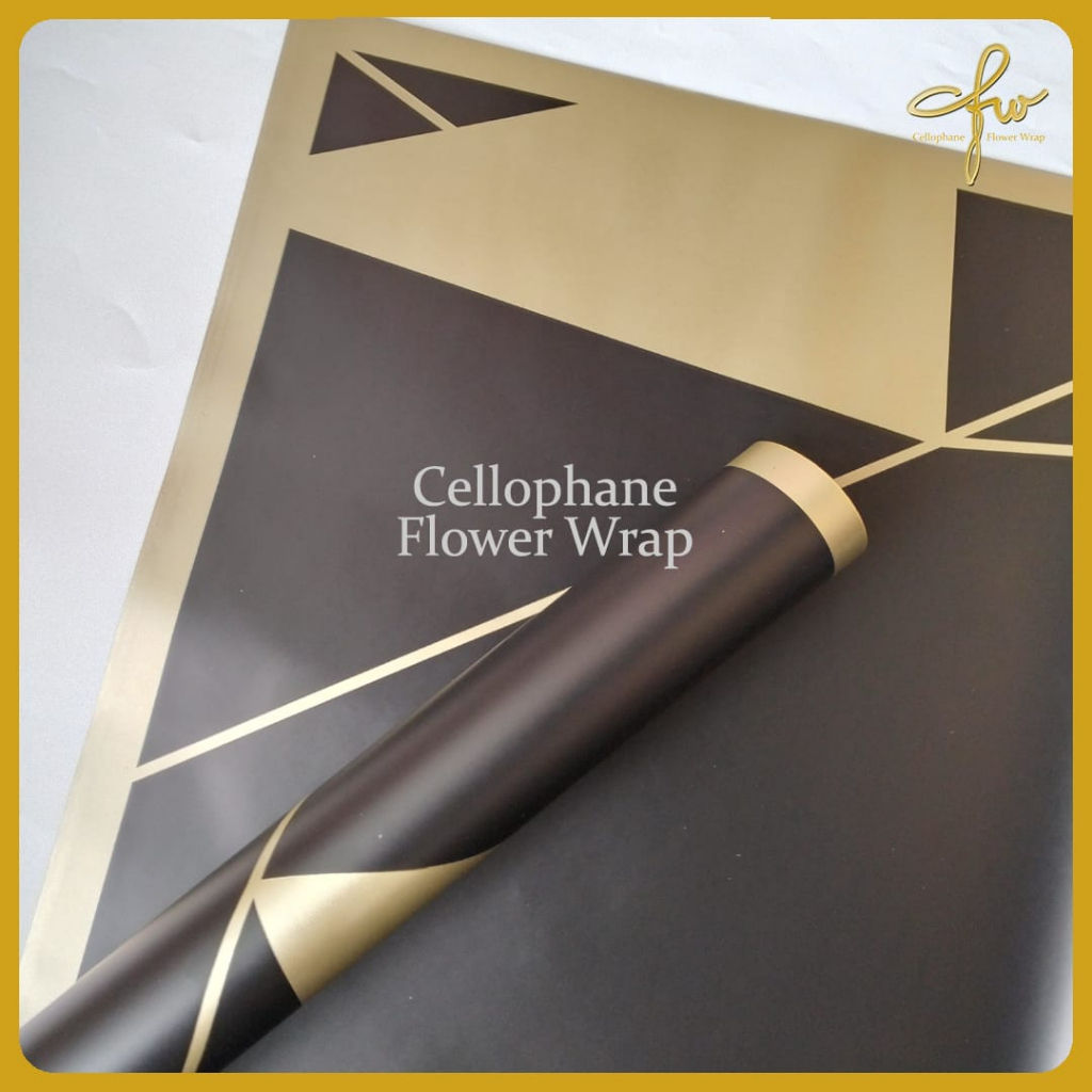 Jual Kertas Buket Diagonal Gold Line Flower Wrapping Shopee Indonesia