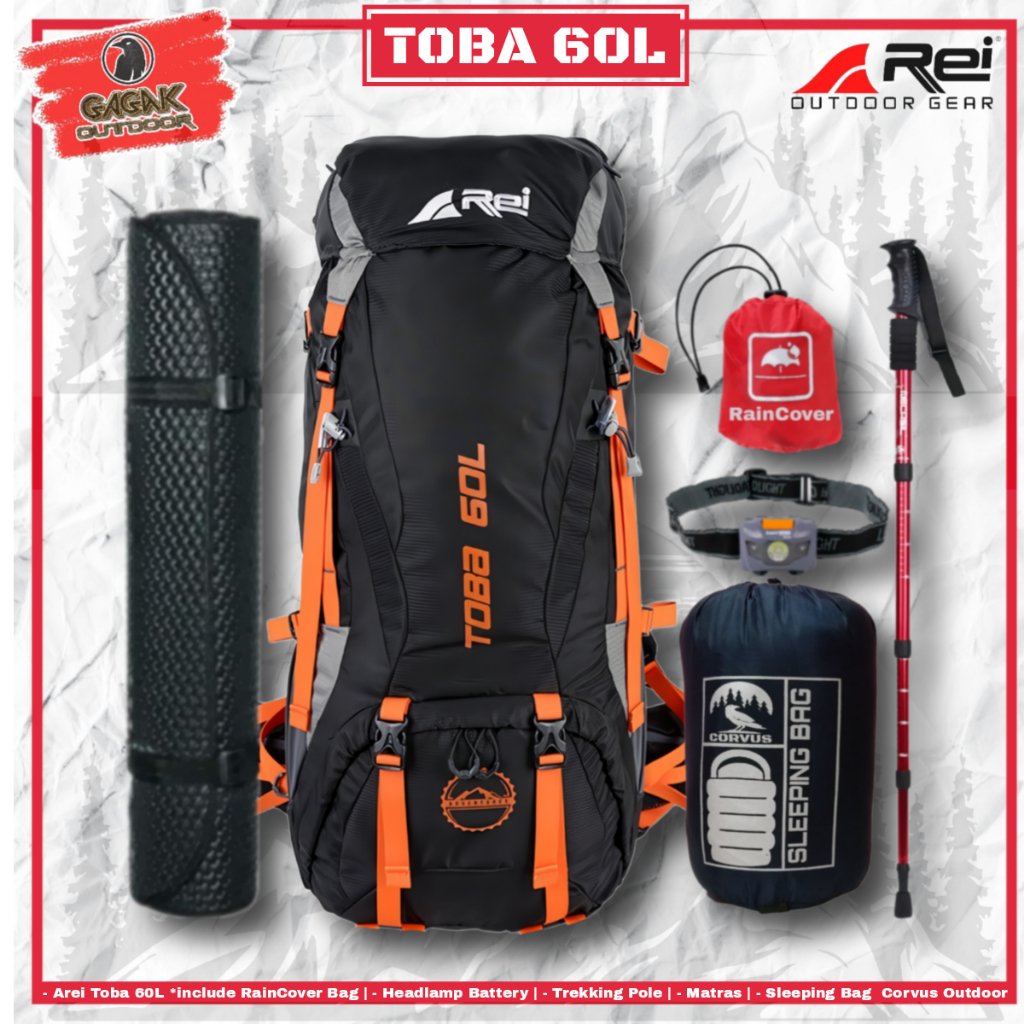 Jual Tas Gunung Tas Carrier Arei Toba 60L Arei Outdoorgear