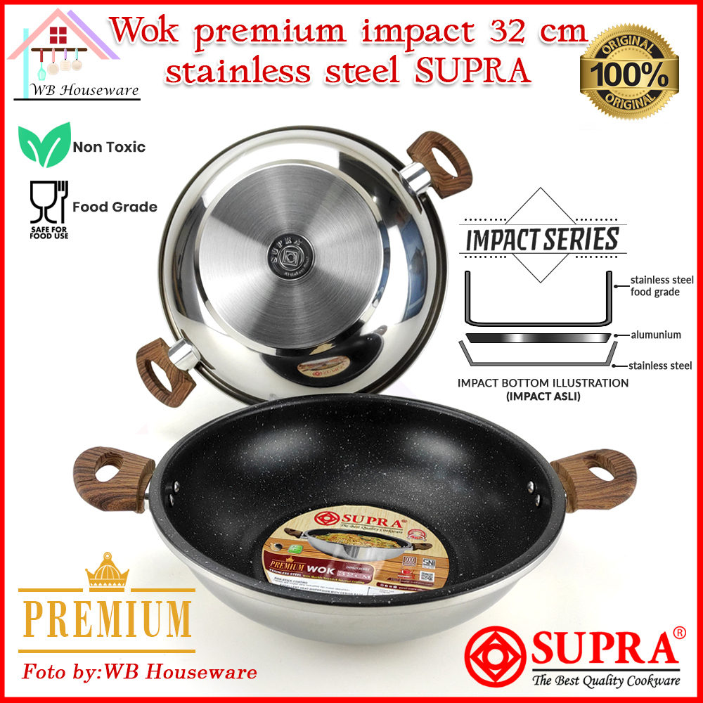 Jual Supra Wok Impact Premium Cm Marble Coating Wajan Masak Anti