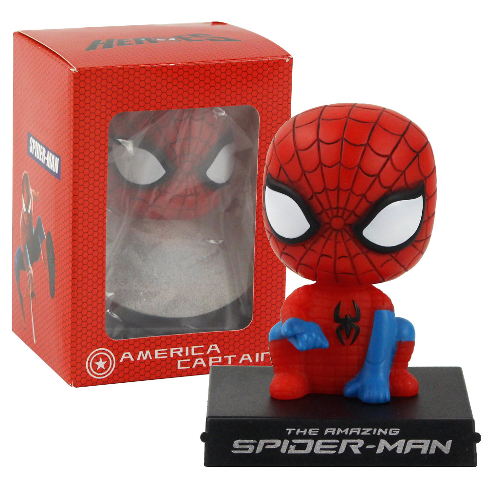 Jual Pajangan Dashboard Mobil Kepala Goyang Marvel Spider Man Bobble