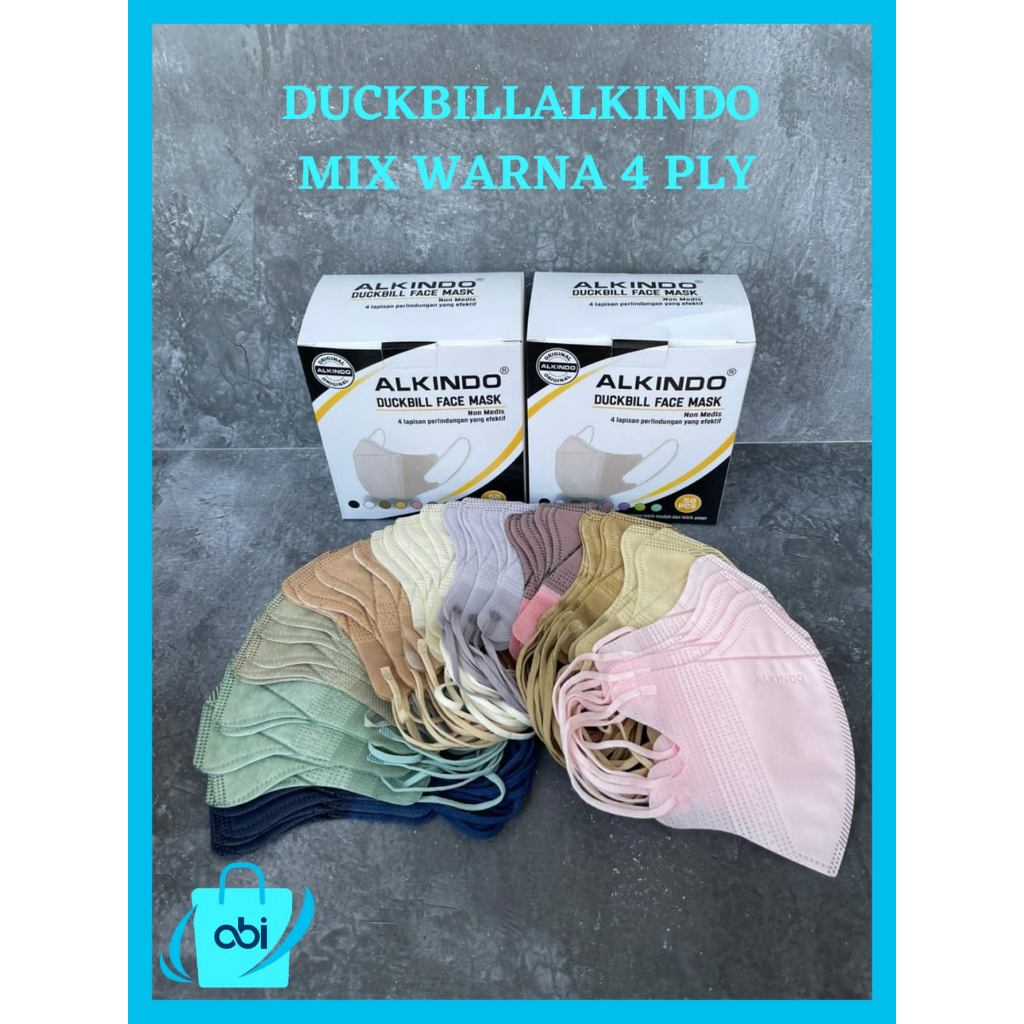 Jual Masker Duckbill Alkindo Mix Warna Ply Isi Pcs Shopee Indonesia