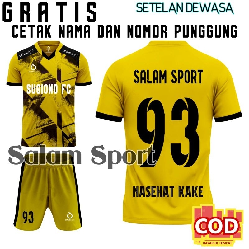 Jual Free Sablon Nama Dan Nomor Setelan Baju Bola Jersey Futsal