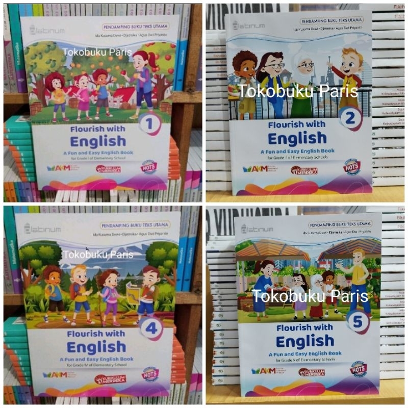 Jual ORI Buku Flourish With English Bahasa Inggris Sd Mi Kelas 1 2 4 5