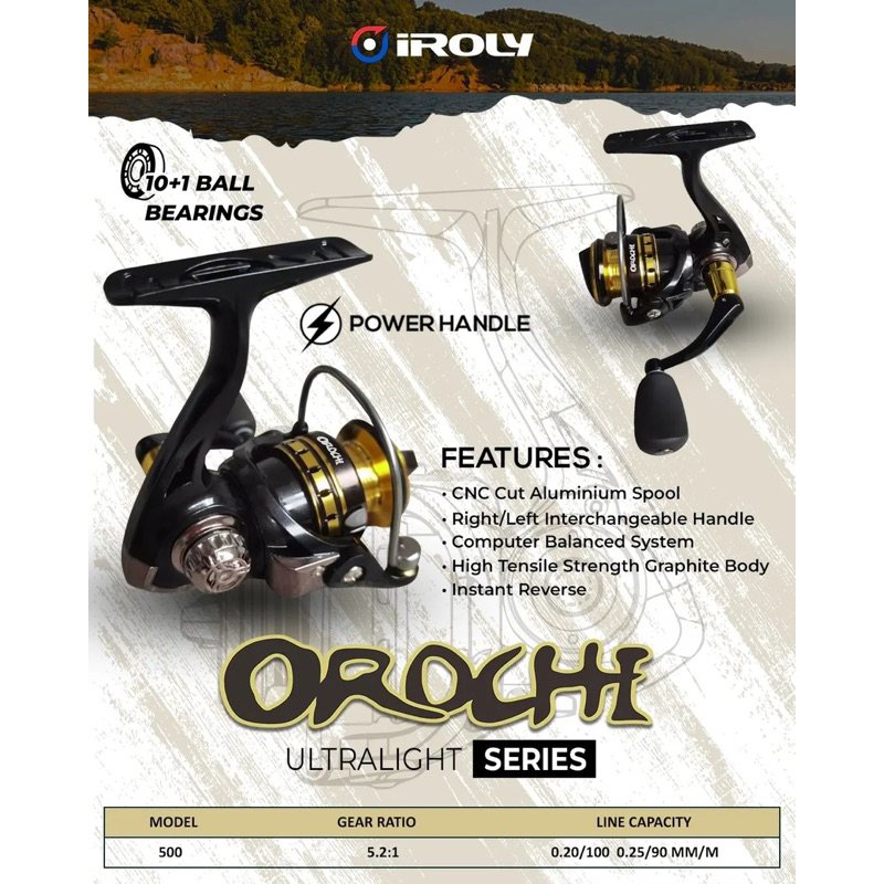 Jual Reel Iroly Orochi Ultralight Power Handle Shopee Indonesia